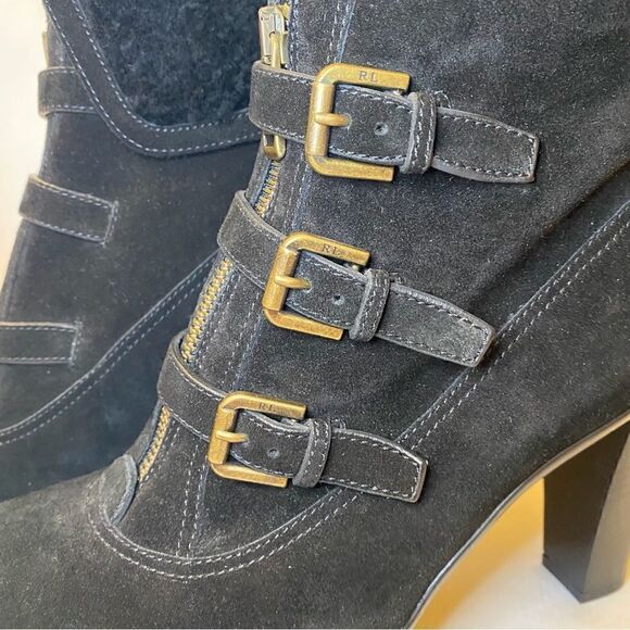 Ralph Lauren 2011 Collection “Forilla” ItalianSuede & Lamb Shearling Ankle Boot - Picture 1 of 16